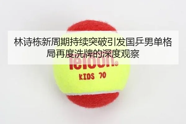 林诗栋新周期持续突破引发国乒男单格局再度洗牌的深度观察 - online bet365